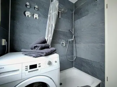 Ein Badezimmer in der Unterkunft Gemütliche Ferienwohnung in ruhiger Lage