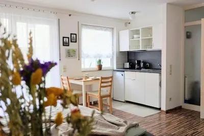 Küche/Küchenzeile in der Unterkunft Gemütliche Ferienwohnung in ruhiger Lage