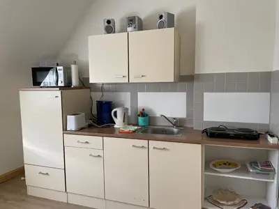 Küche/Küchenzeile in der Unterkunft Pension Evi