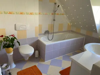 Ein Badezimmer in der Unterkunft Pension Evi