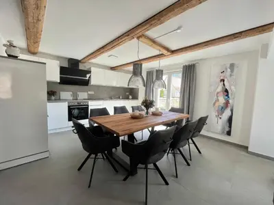 Küche/Küchenzeile in der Unterkunft Ferienhaus „Am Sandstein“