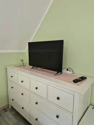 TV/Unterhaltungsangebot in der Unterkunft Tinyroom mit Ausblick
