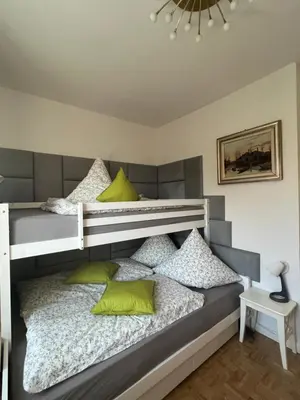 Ein Bett oder Betten in einem Zimmer der Unterkunft Sweet Home cozy Dresden Apartment three