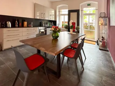 Küche/Küchenzeile in der Unterkunft Atelier Dresden Neustadt