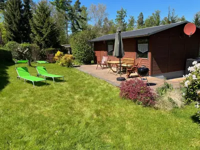 Ein Garten an der Unterkunft Berghütte Gohrisch (Sächsische Schweiz)