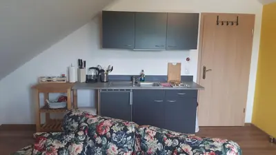 Küche/Küchenzeile in der Unterkunft Haus am Park Nahe Eilenburg Wurzen