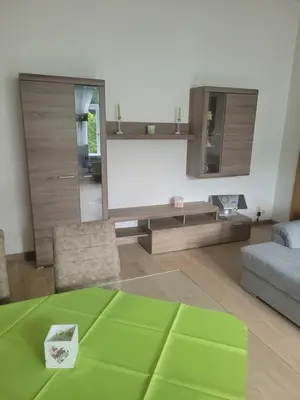 Ein Sitzbereich in der Unterkunft Ferienwohnung Rote-Villa 2