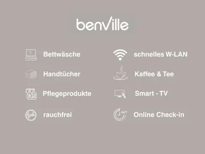 Grundriss der Unterkunft Benville BV01 - Ideal für 4-6 Personen - WLAN, Waschmaschine, Parkplatz - 2 Schlafzimmer - 1 km zum Bahnhof - ruhige Lage