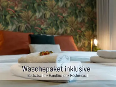 Ein Bett oder Betten in einem Zimmer der Unterkunft Benville BV02 - 52 qm für Paare und Kultur - 10-15 min zur Altstadt - ruhig - zentral - WLAN - Smart-TV