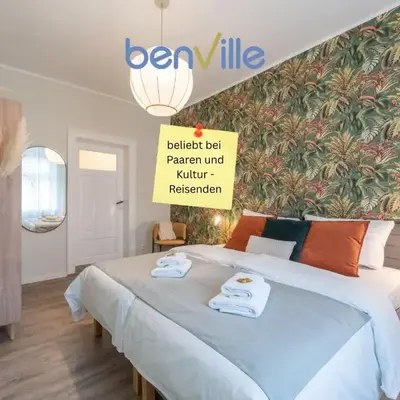 Benville BV02 - 52 qm für Paare und Kultur - 10-15 min zur Altstadt - ruhig - zentral - WLAN - Smart-TV