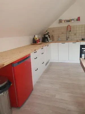 Küche/Küchenzeile in der Unterkunft Ferienwohnung Kirchblick