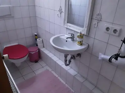 Ein Badezimmer in der Unterkunft Ferienwohnung Elbblick