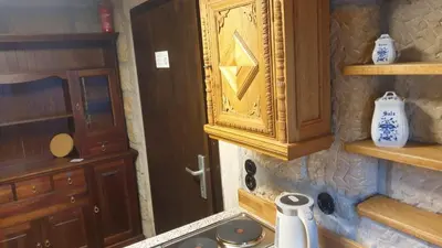 Ein Badezimmer in der Unterkunft Das Ferienhaus Protze