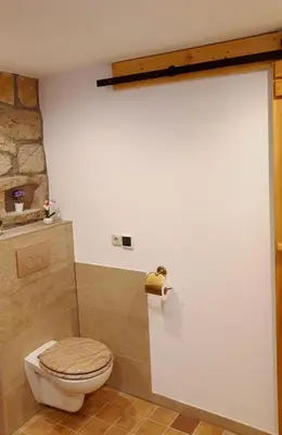 Ein Badezimmer in der Unterkunft Das Ferienhaus Protze