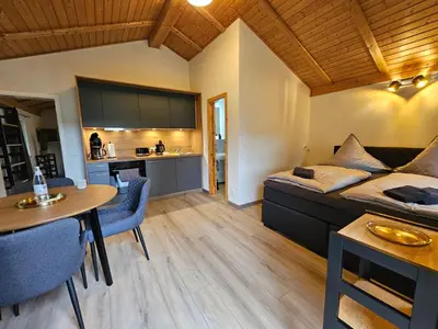 Ein Sitzbereich in der Unterkunft Natur- und Aktivresort Senftenberg