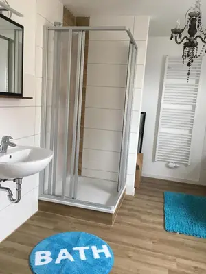 Ein Badezimmer in der Unterkunft Apartment im Stadthaus