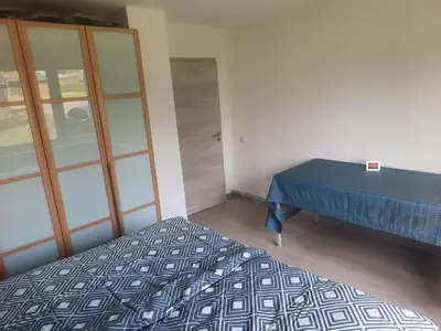 Ein Bett oder Betten in einem Zimmer der Unterkunft Ferienwohnung Wiesenblick in Seiffen