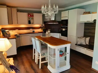 Küche/Küchenzeile in der Unterkunft Seeliebe mit Sauna und nur 50 mtr. bis zum Strand