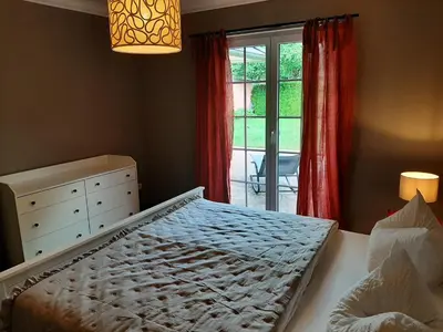 Ein Bett oder Betten in einem Zimmer der Unterkunft Seeliebe mit Sauna und nur 50 mtr. bis zum Strand