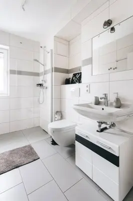 Ein Badezimmer in der Unterkunft Moderne FeWo in ruhiger Lage