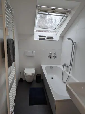 Ein Badezimmer in der Unterkunft Ferienwohnung Am Stadtpark