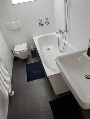 Ein Badezimmer in der Unterkunft Ferienwohnung Am Stadtpark