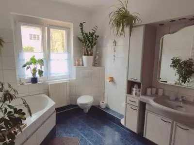 Ein Badezimmer in der Unterkunft Ferienwohnung 