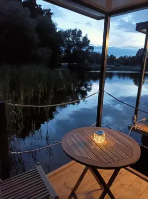 Blick auf einen Fluss in der Nähe der Ferienwohnung