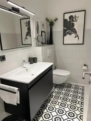 Ein Badezimmer in der Unterkunft InkBlue-Apartment