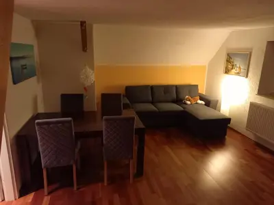 Ein Sitzbereich in der Unterkunft FeWo Zum Malerweg Pirna