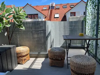 Ein Balkon oder eine Terrasse in der Unterkunft Apartment Studio Green line