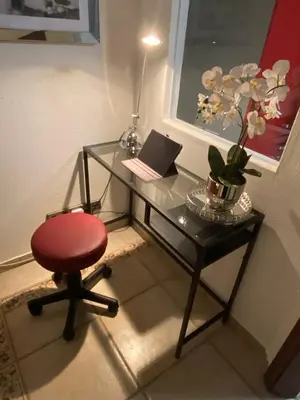 Ein Sitzbereich in der Unterkunft Stilvolles Ferienhaus mit Garten für 6 Personen