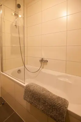 Ein Badezimmer in der Unterkunft Wohnperle Leubener Stübchen