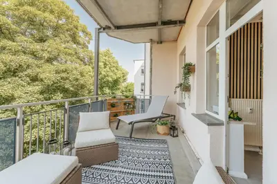 Ein Balkon oder eine Terrasse in der Unterkunft Apartments Chemnitz