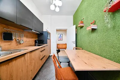 Küche/Küchenzeile in der Unterkunft Apartments Chemnitz