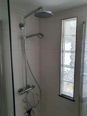 Ein Badezimmer in der Unterkunft Ferienwohnung Wandersruh - Oase der Ruhe am Malerweg und die sächs. Schweiz direkt vor der Haustür