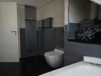 Ein Badezimmer in der Unterkunft Astrids Seehaus