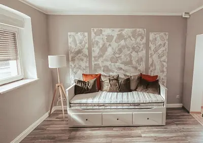 Ein Bett oder Betten in einem Zimmer der Unterkunft Amalie's FeWo