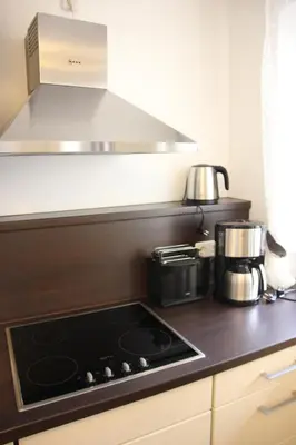 Küche/Küchenzeile in der Unterkunft Ferienwohnung 