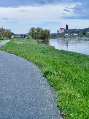 Blick auf einen Fluss in der Nähe der Ferienwohnung