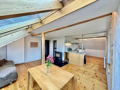 Küche/Küchenzeile in der Unterkunft Atelierhaus Meißen