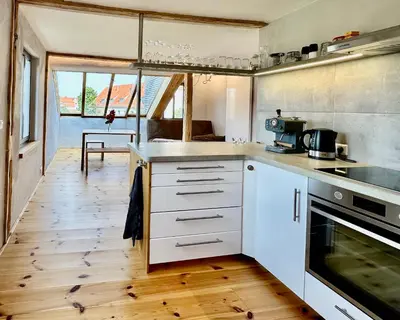 Küche/Küchenzeile in der Unterkunft Atelierhaus Meißen