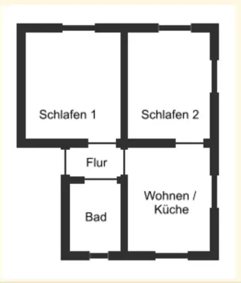 Grundriss der Unterkunft Ferienwohnung 1 Am Zahnsborn