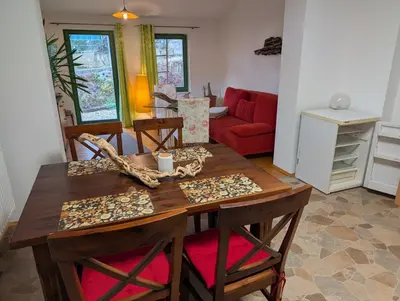 Ein Sitzbereich in der Unterkunft Fewo Cosel Castello mit Sauna