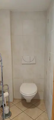 Ein Badezimmer in der Unterkunft Urlaub auf dem Reiterhof Schaarschmidt