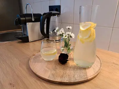 Getränke in der Unterkunft Gemütliche helle Ferienwohnung