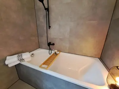 Ein Badezimmer in der Unterkunft Gemütliche helle Ferienwohnung