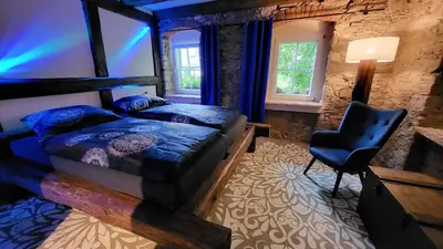 Ein Bett oder Betten in einem Zimmer der Unterkunft Urlaub auf dem Bauernhof