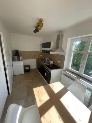 Küche/Küchenzeile in der Unterkunft Ferienwohnung-Elbland