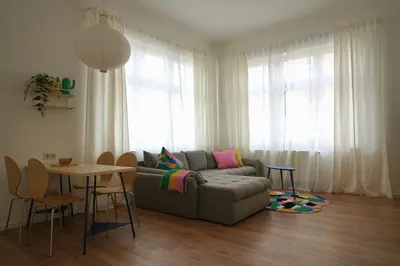 Ein Sitzbereich in der Unterkunft Apartment Mira